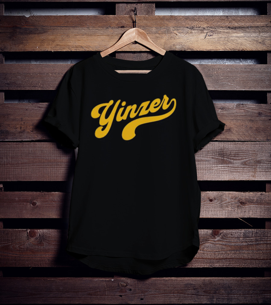 Yinzer Signature Bold Yellow Script T-Shirt