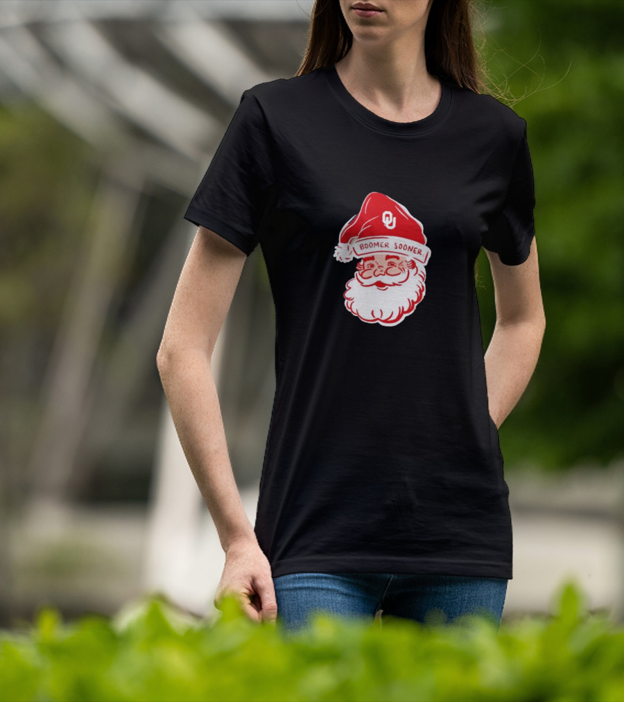 Boomer Sooner Santa Claus Christmas OU T-Shirt