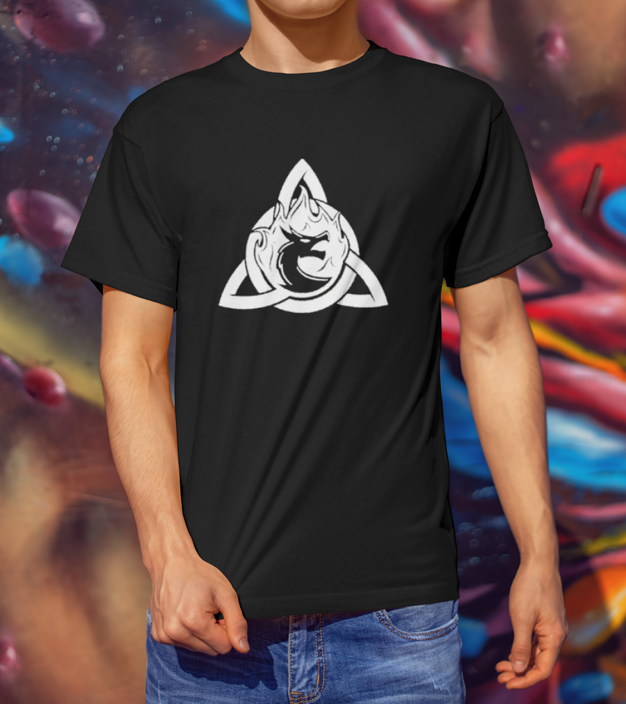 Kruzadar Logo Celtic Knot Dragon Flame T-Shirt