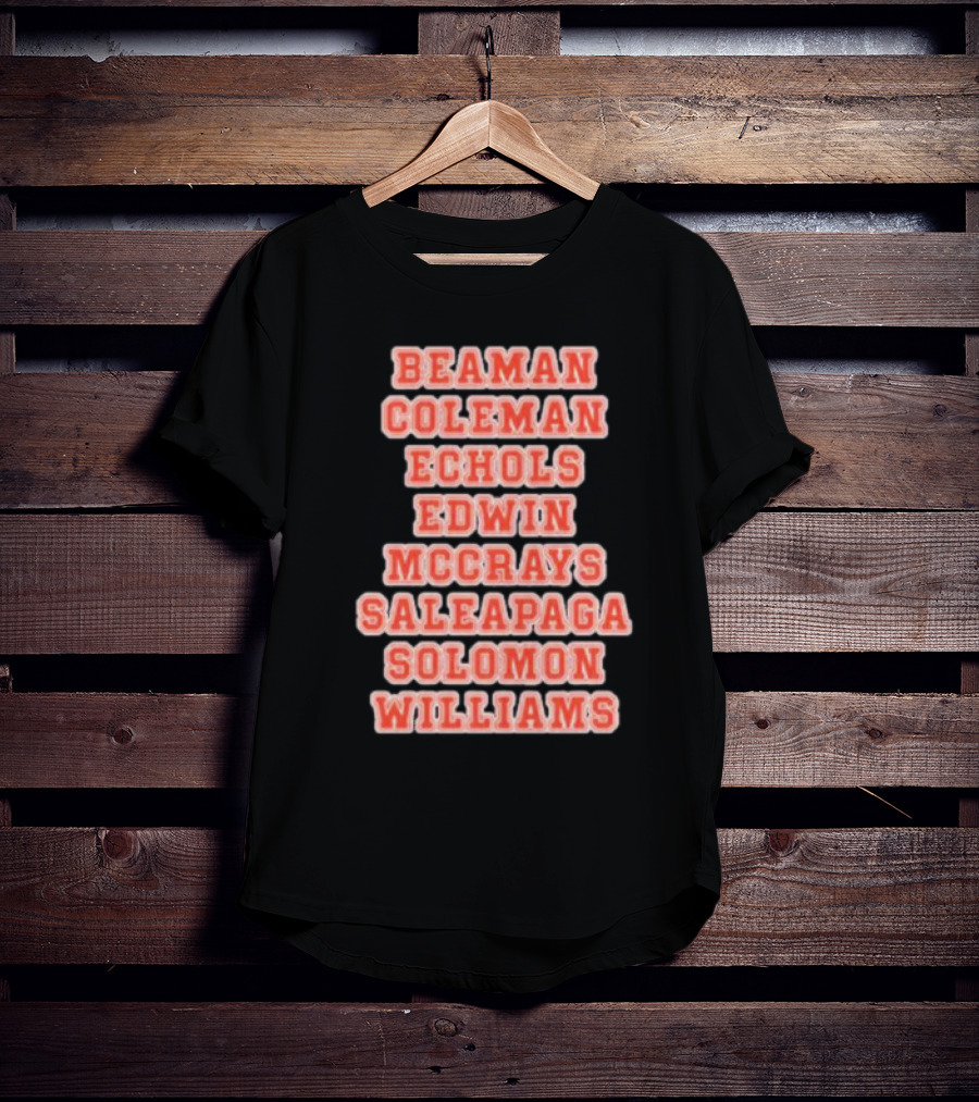 Beaman Coleman Echols Edwin McCray Saleapaga Solomon Williams Sports Legacy T-Shirt