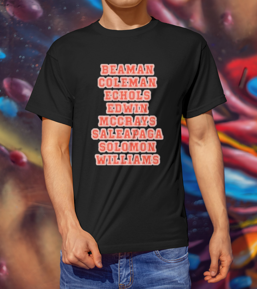 Beaman Coleman Echols Edwin McCray Saleapaga Solomon Williams Sports Legacy T-Shirt