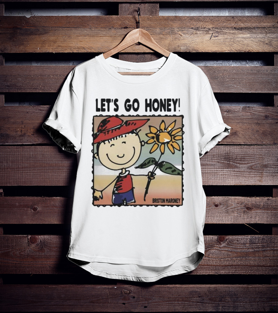 Briston Maroney Let's Go Honey Cartoon Figure With Sunflower T-Shirt
