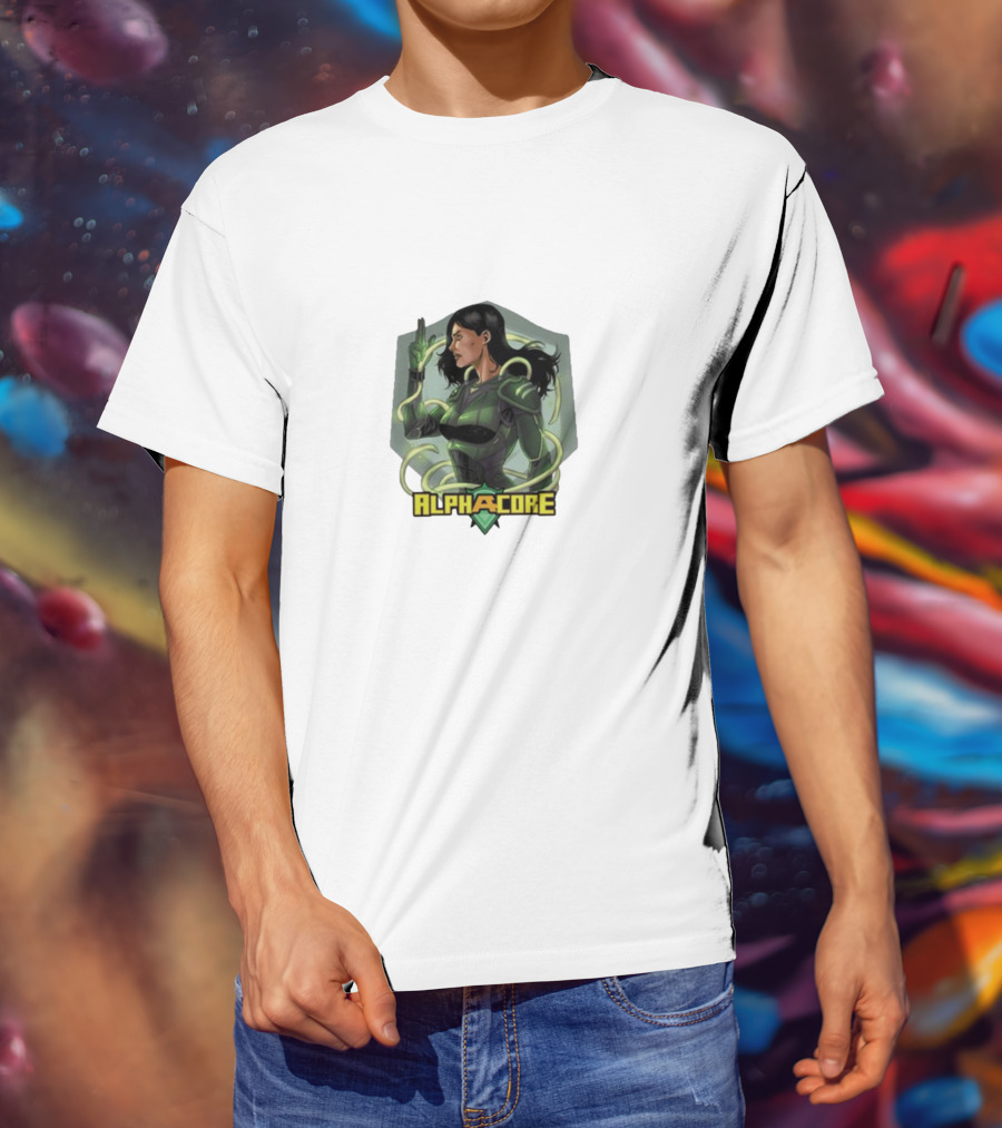 Kara Lynne Ingrid Valdez Alphacore Hero With Energy Tendrils T-Shirt