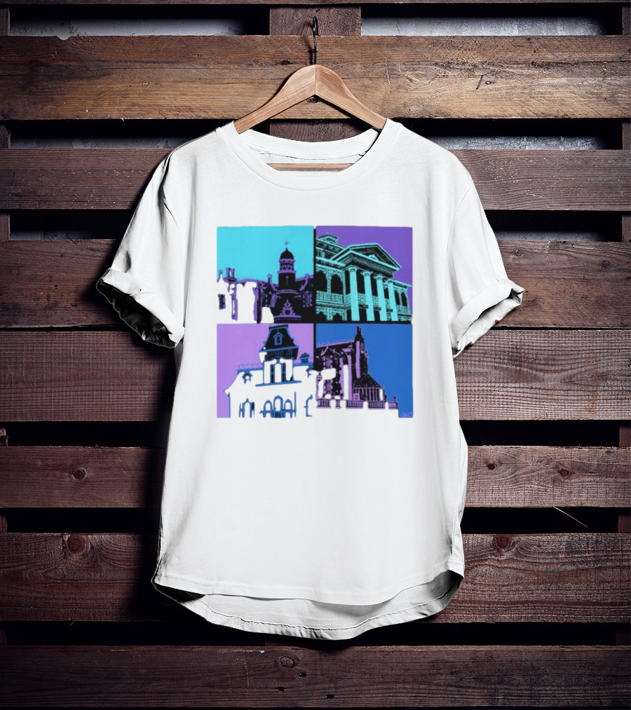 The Four Mansions Haunted Attraction Icons T-Shirt