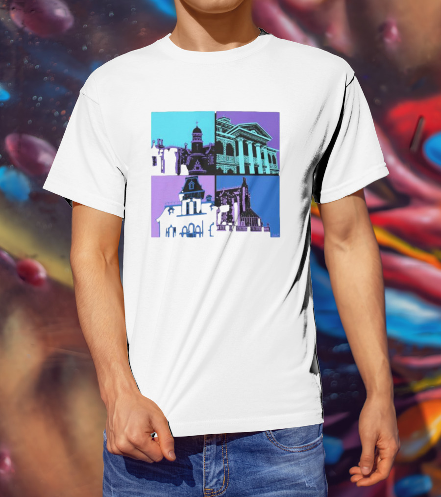 The Four Mansions Haunted Attraction Icons T-Shirt