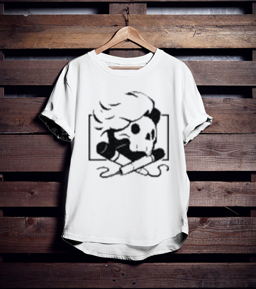 Danielrustage Skull Microphone Crossbones T-Shirt