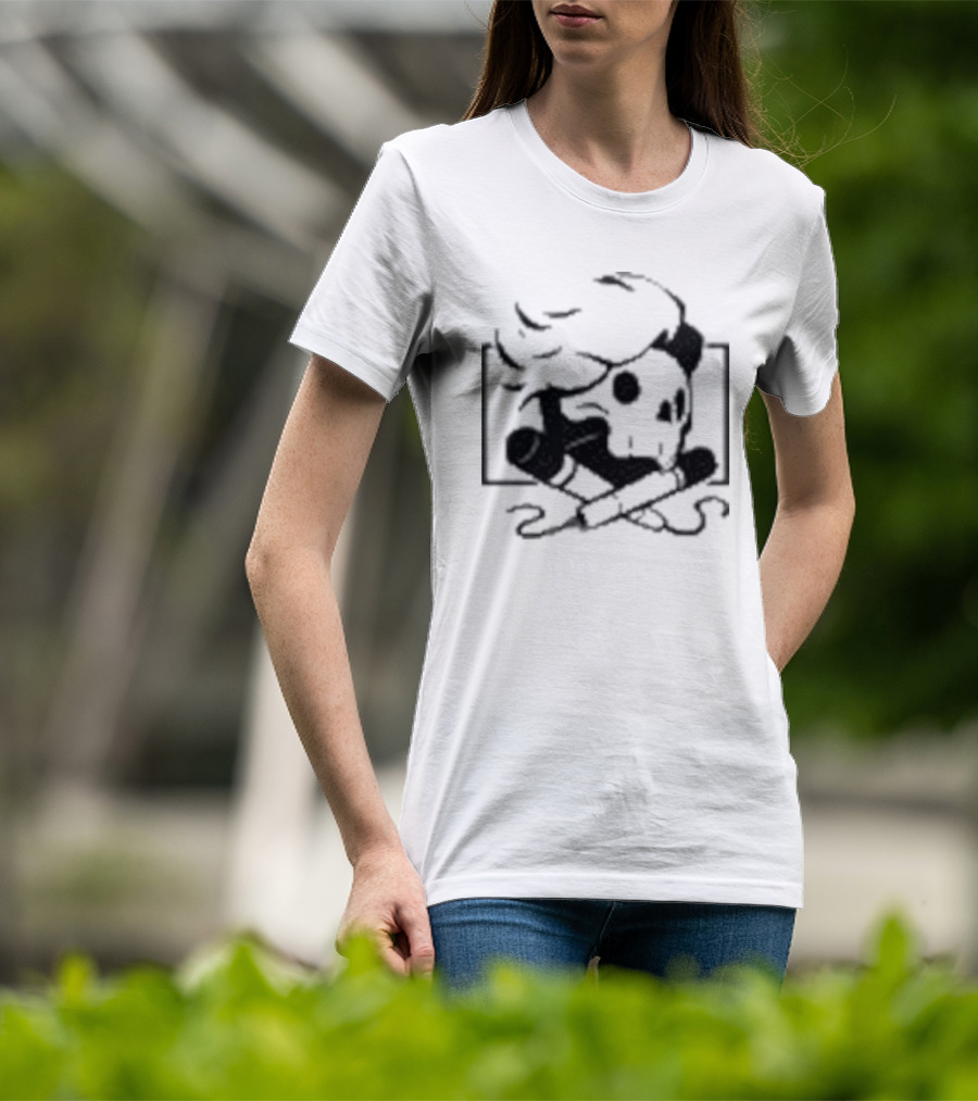 Danielrustage Skull Microphone Crossbones T-Shirt