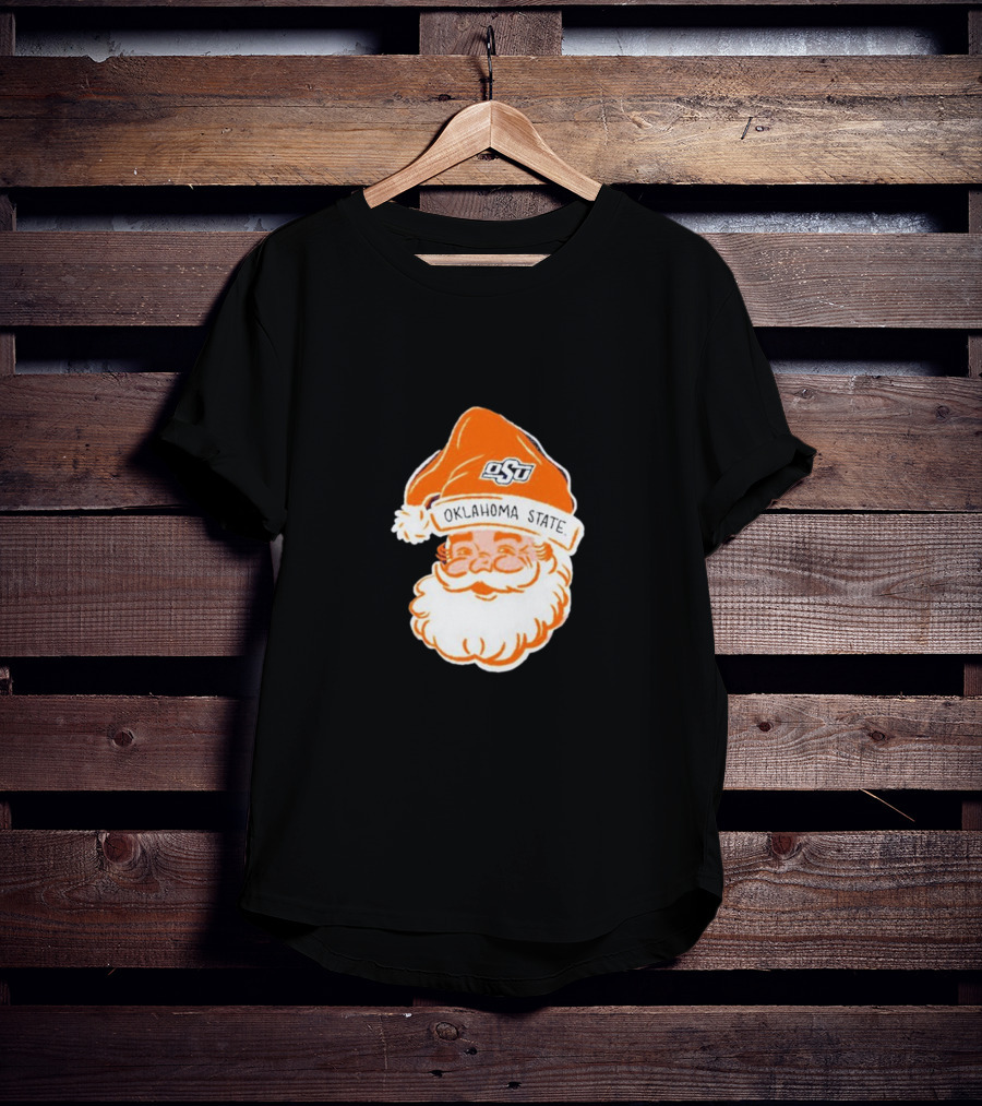 Oklahoma State Cowboys Santa Claus Christmas OSU Logo Hat T-Shirt