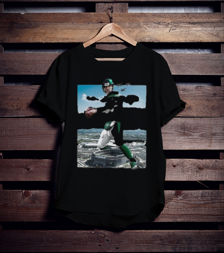 Philadelphia Eagles Mr Rogers Huge And Eagles Stadium Jets Football T-Shirt