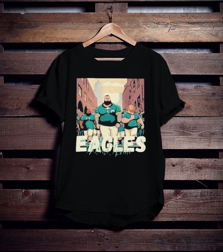Eagles Philadelphia Players Strolling In City Streets T-Shirt