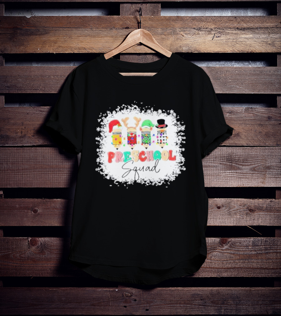 Preschool Squad Christmas Snowflake Festive Friends T-Shirt