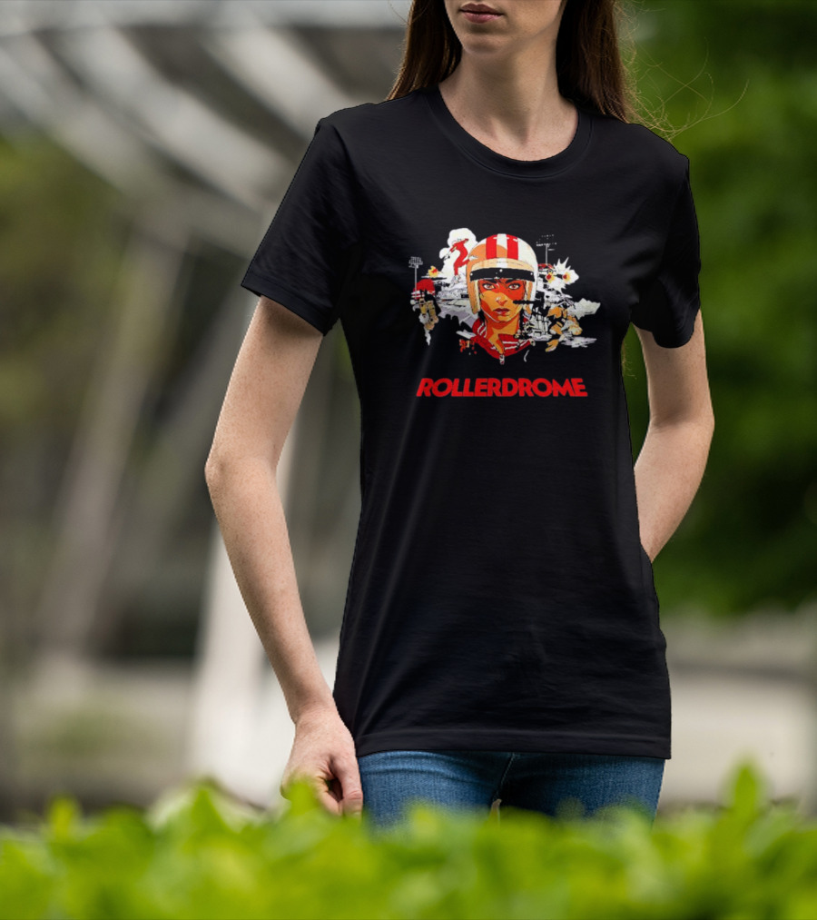 Rollerdrome Retro Futuristic Action Sports T-Shirt