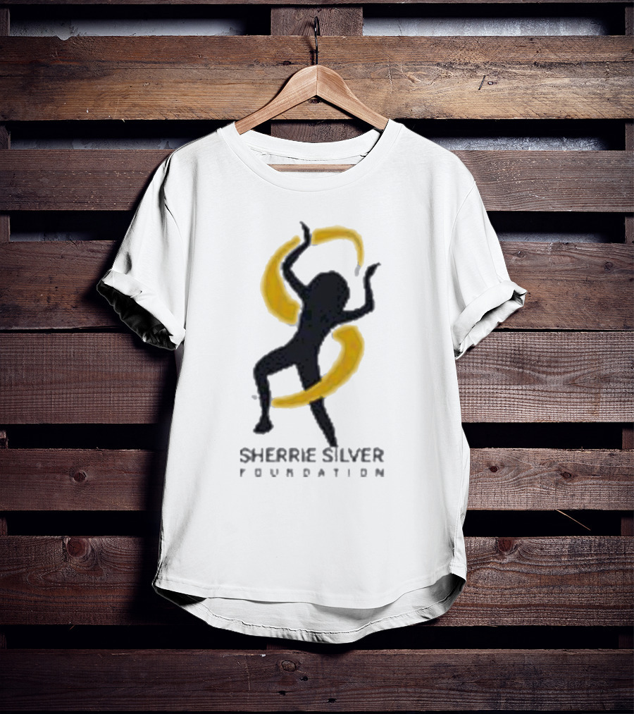 Sherrie Silver Foundation Dancing Figure With Yellow Swirls T-Shirt