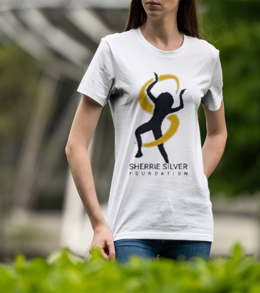 Sherrie Silver Foundation Dancing Figure With Yellow Swirls T-Shirt
