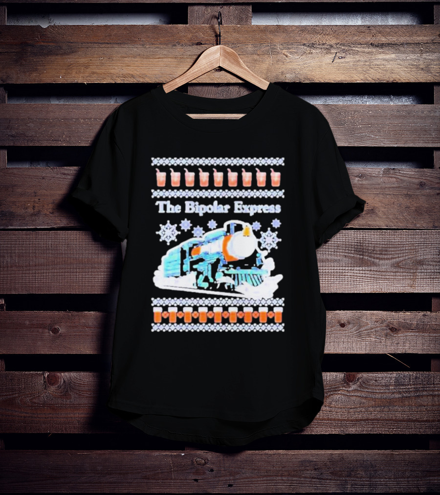 The Bipolar Express Ice Drink Train Winter T-Shirt