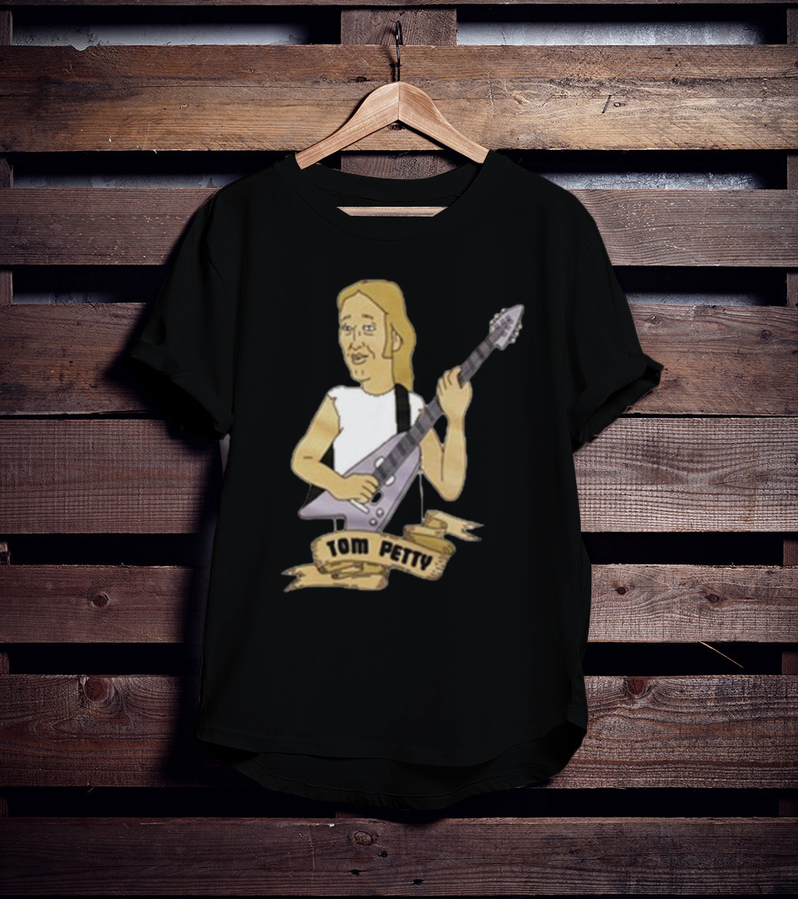 Tom Petty Cartoon Guitarist Last Chance T-Shirt