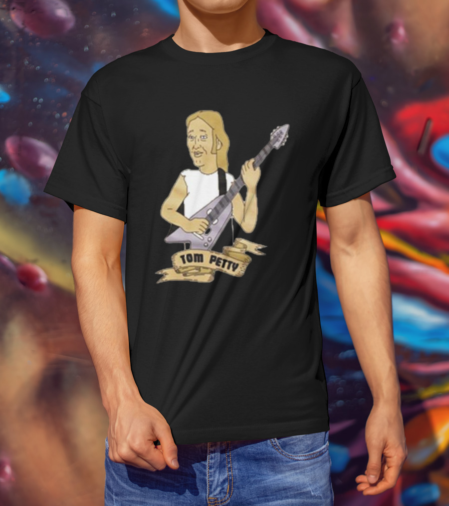 Tom Petty Cartoon Guitarist Last Chance T-Shirt