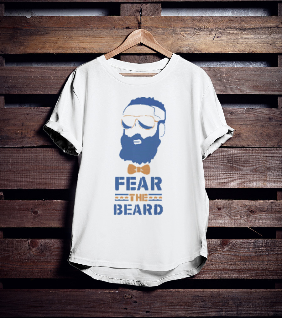 James Harden Fear The Beard Blue Orange Bowtie Sunglasses T-Shirt