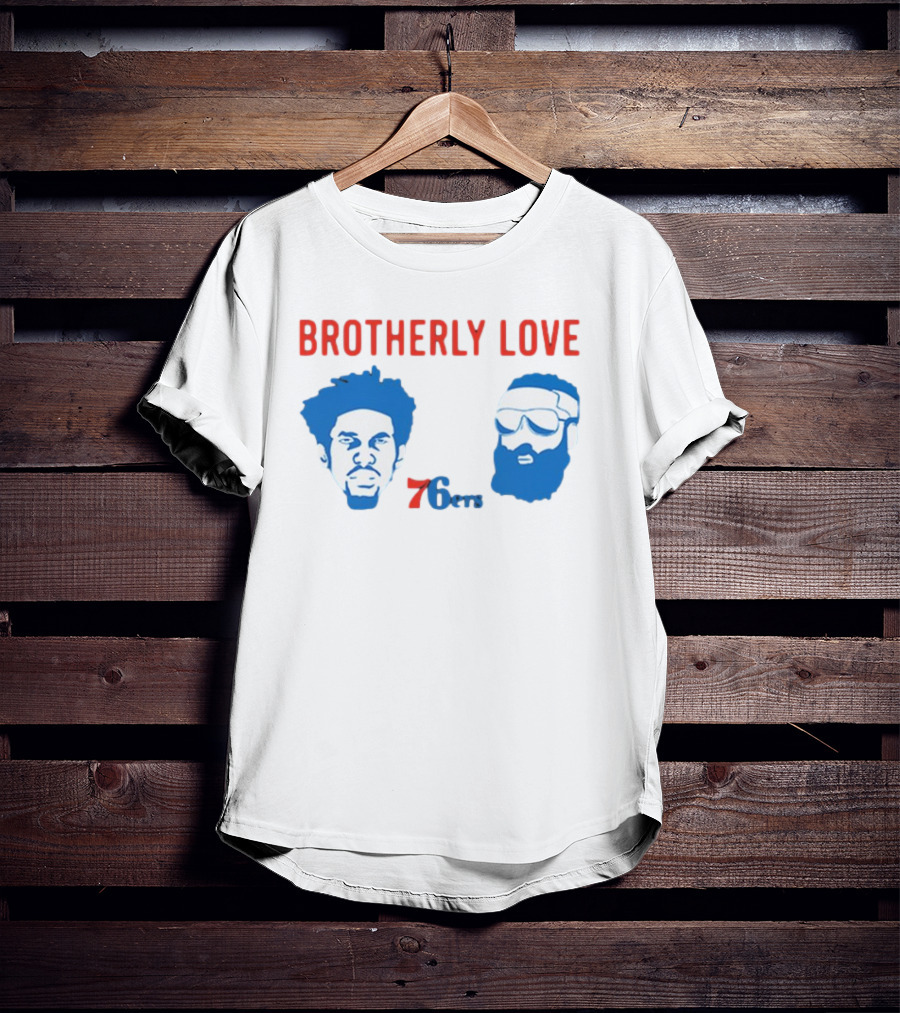 Brotherly Love 76ers Joel Embiid James Harden Philadelphia Basketball Team T-Shirt