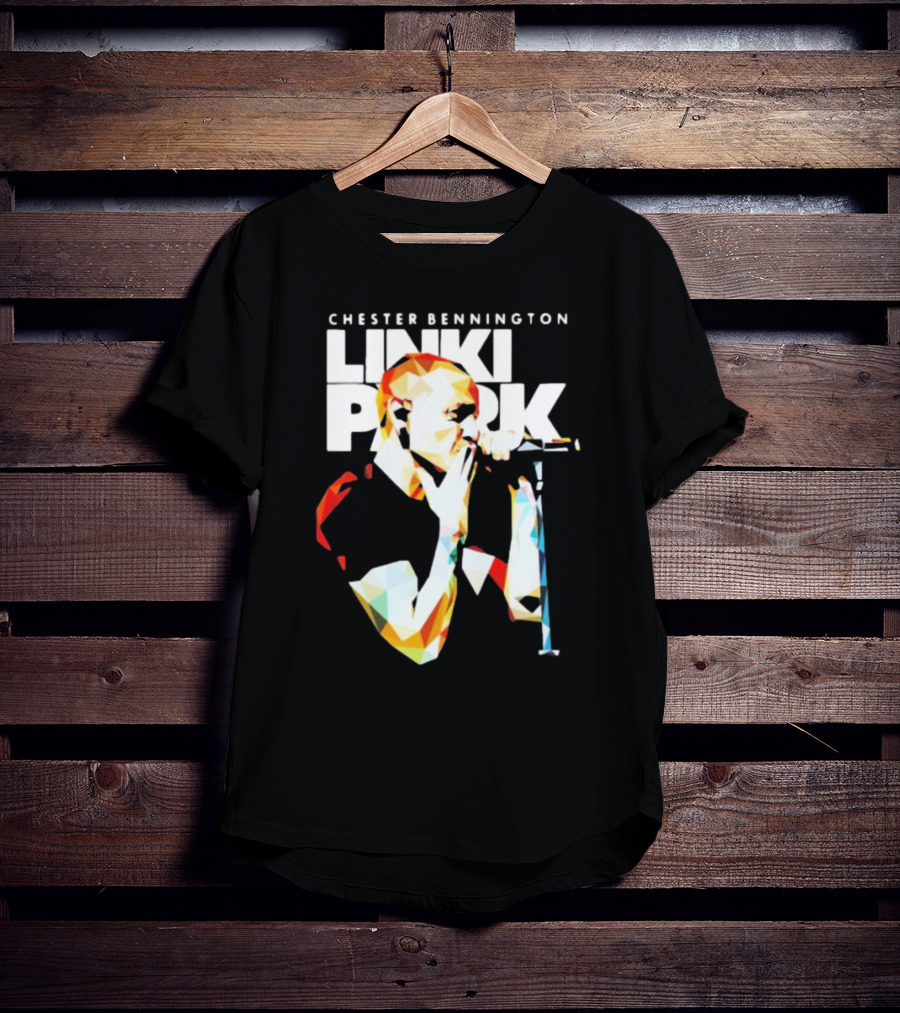 Chester Bennington Linkin Park Poly Art Mic Performance T-Shirt