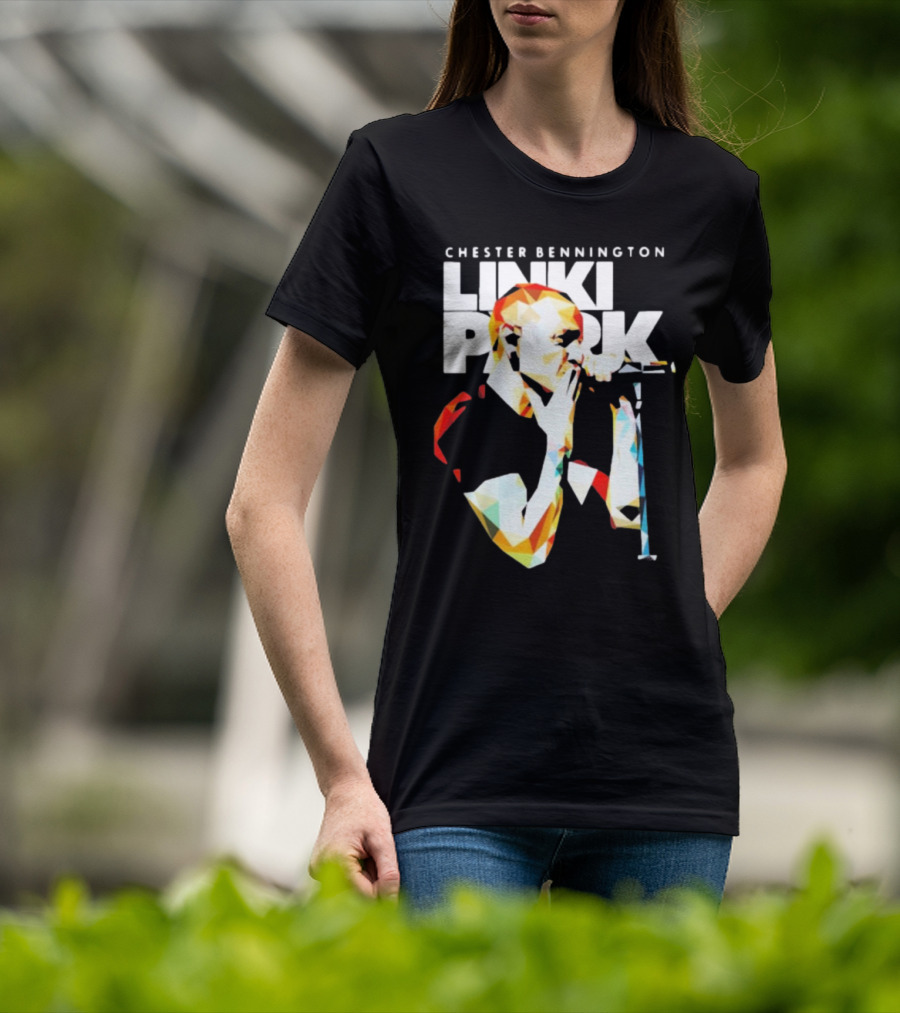 Chester Bennington Linkin Park Poly Art Mic Performance T-Shirt