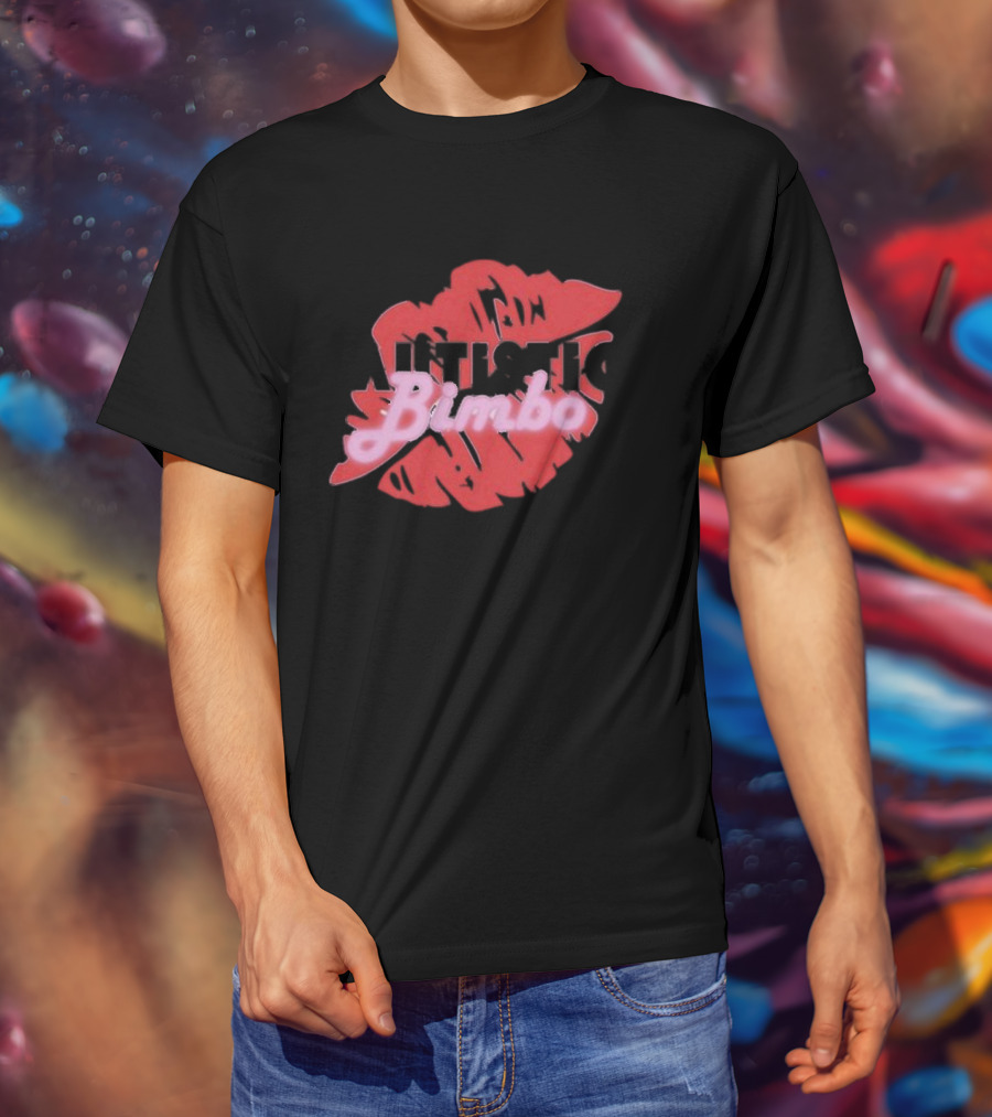 Autistic Bimbo Pink Lips Kiss T-Shirt