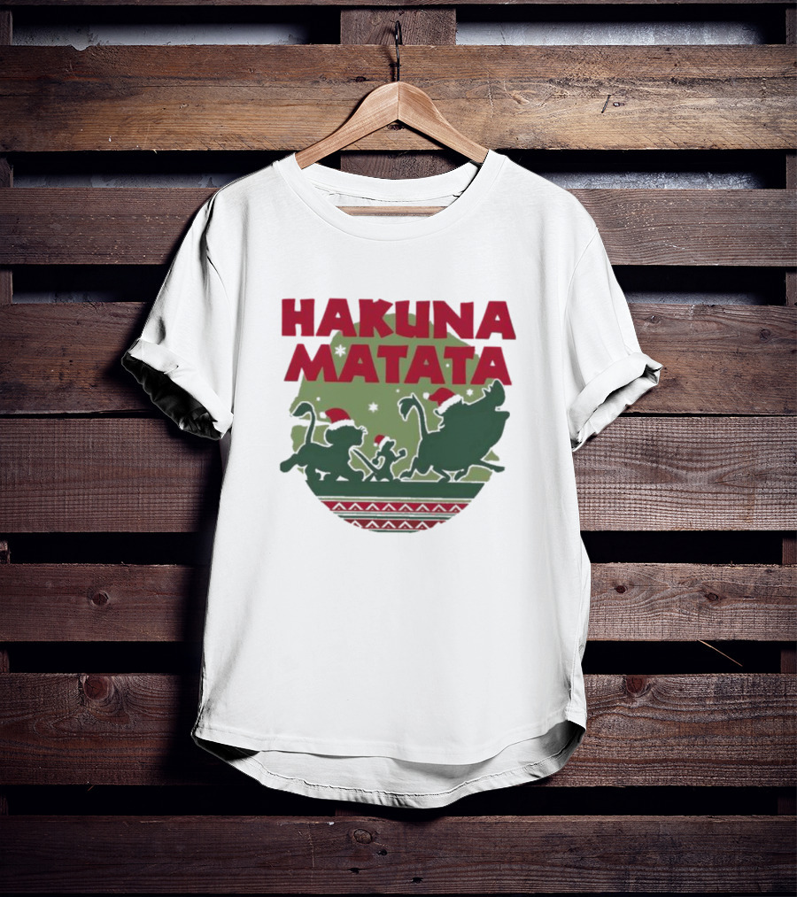 Hakuna Matata Disney Christmas The Lion King Holiday Festive Edition T-Shirt