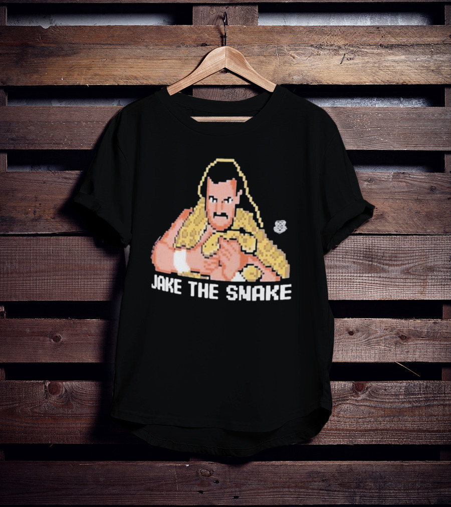 Jake The Snake Roberts 32-bit Pixel Art Ripple Junction T-Shirt