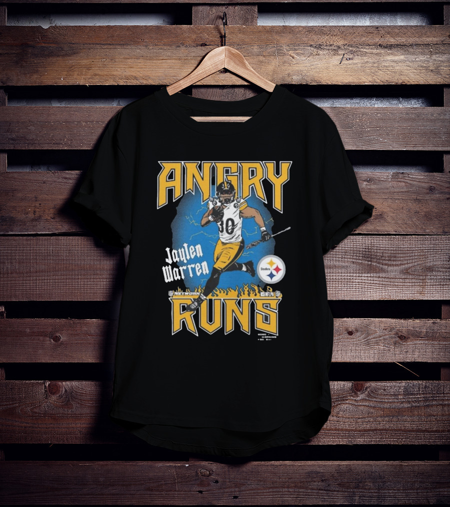 Jaylen Warren Angry Runs NFL Network Steelers T-Shirt