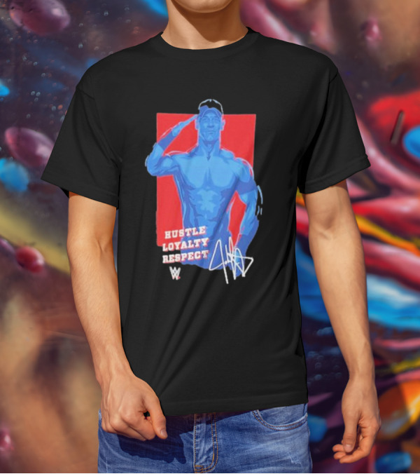 WWE John Cena Hustle Loyalty Respect Salute Signature T-Shirt