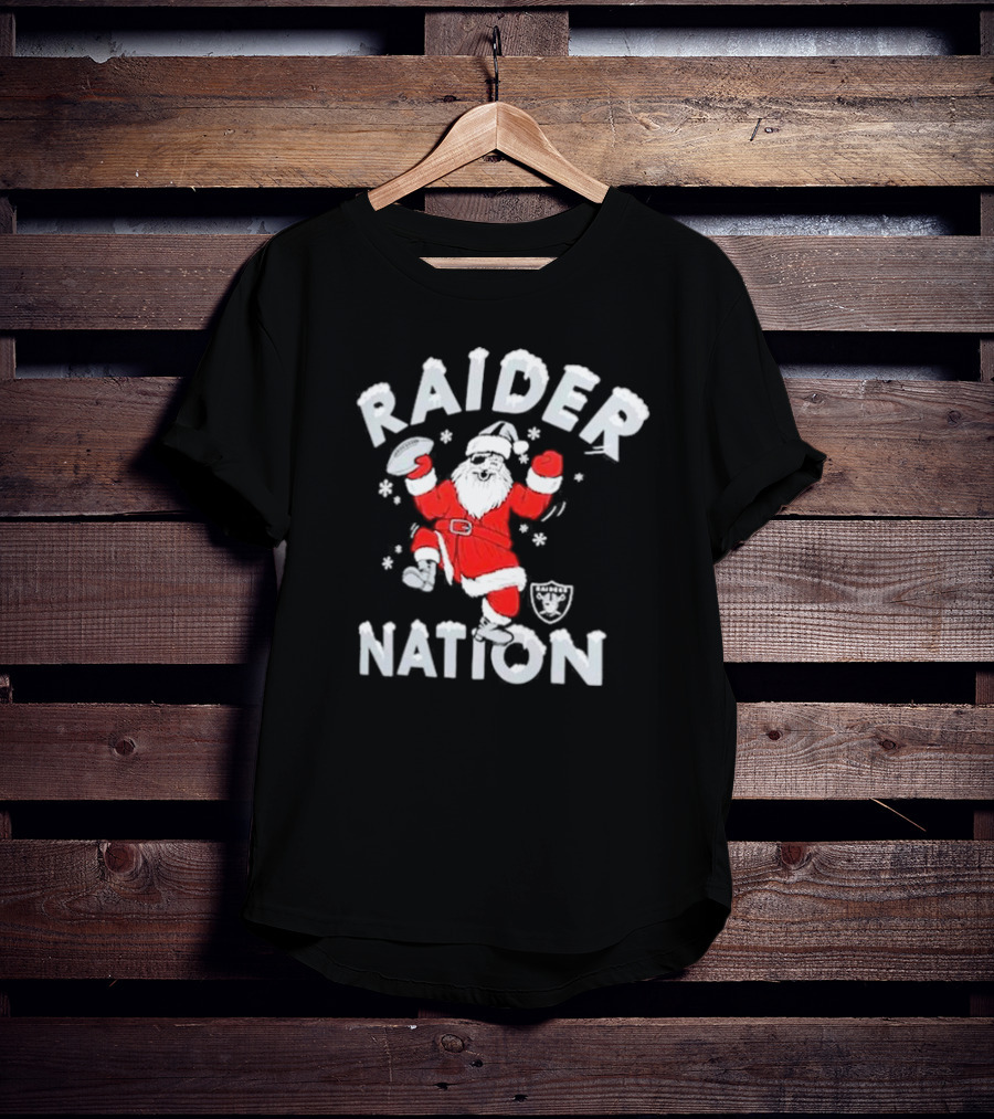 Raider Nation Santa Holiday Las Vegas Raiders Homage Tri-blend T-Shirt
