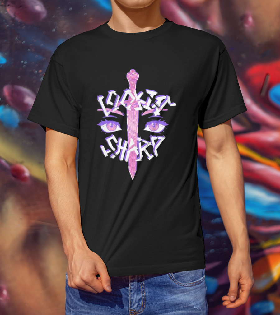 Lookin’ Sharp Kitty-Knife Eyes And Sword T-Shirt