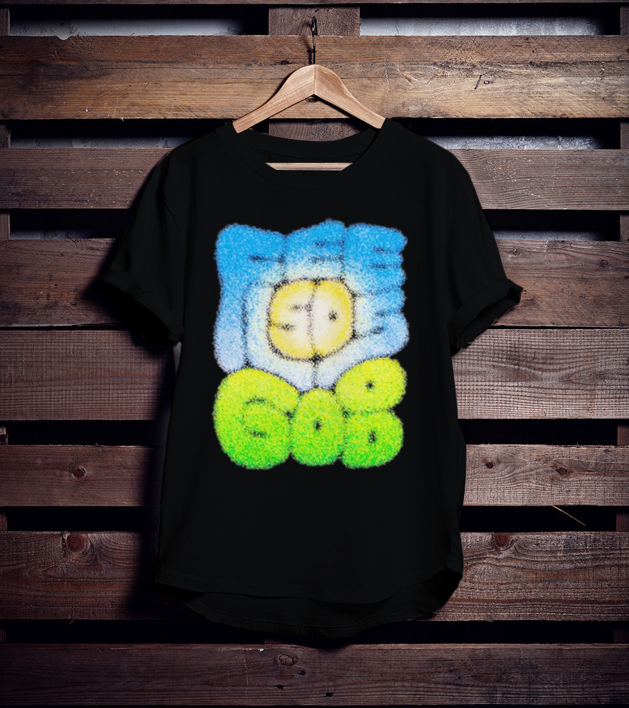 Nature Feels So Good Retro Bubble Text T-Shirt