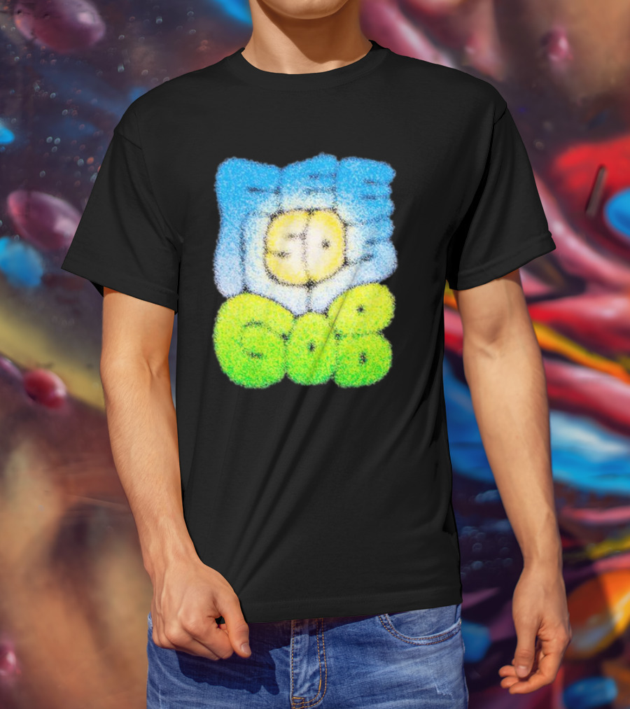 Nature Feels So Good Retro Bubble Text T-Shirt