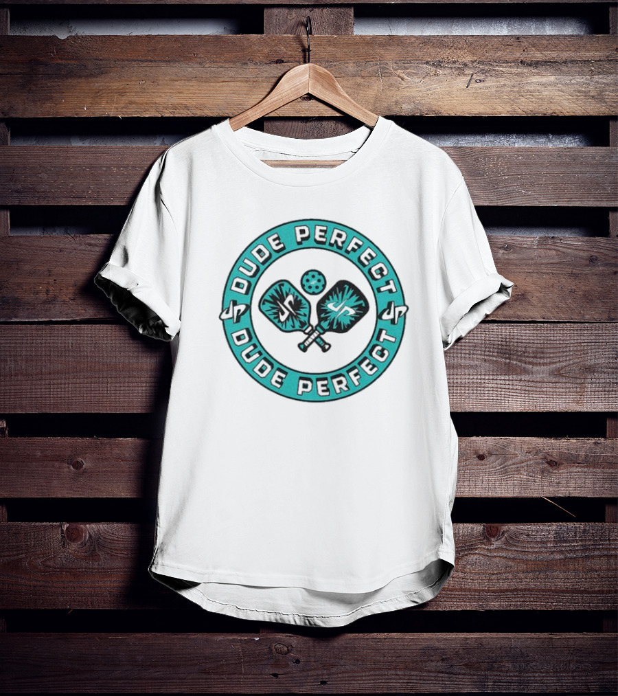 Dude Perfect Pickleball Paddle And Ball Circular T-Shirt