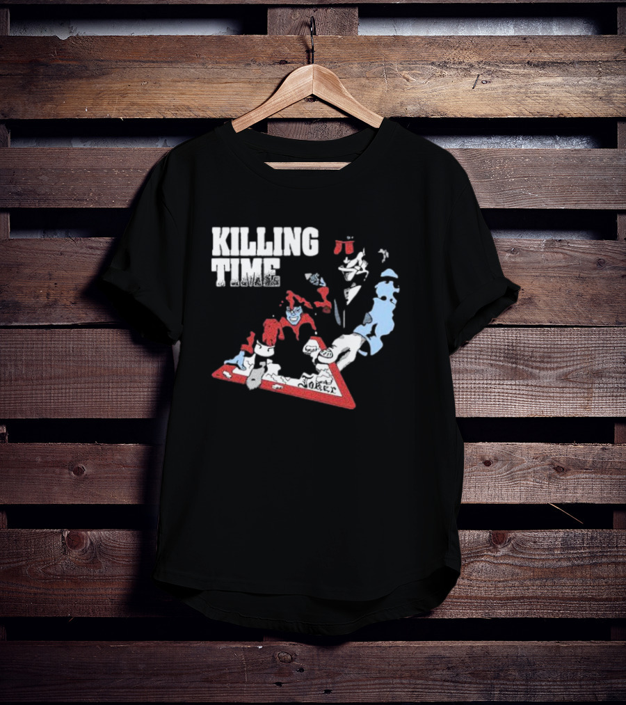 Killing Time Dealer Joker Playing Cards Motif T-Shirt