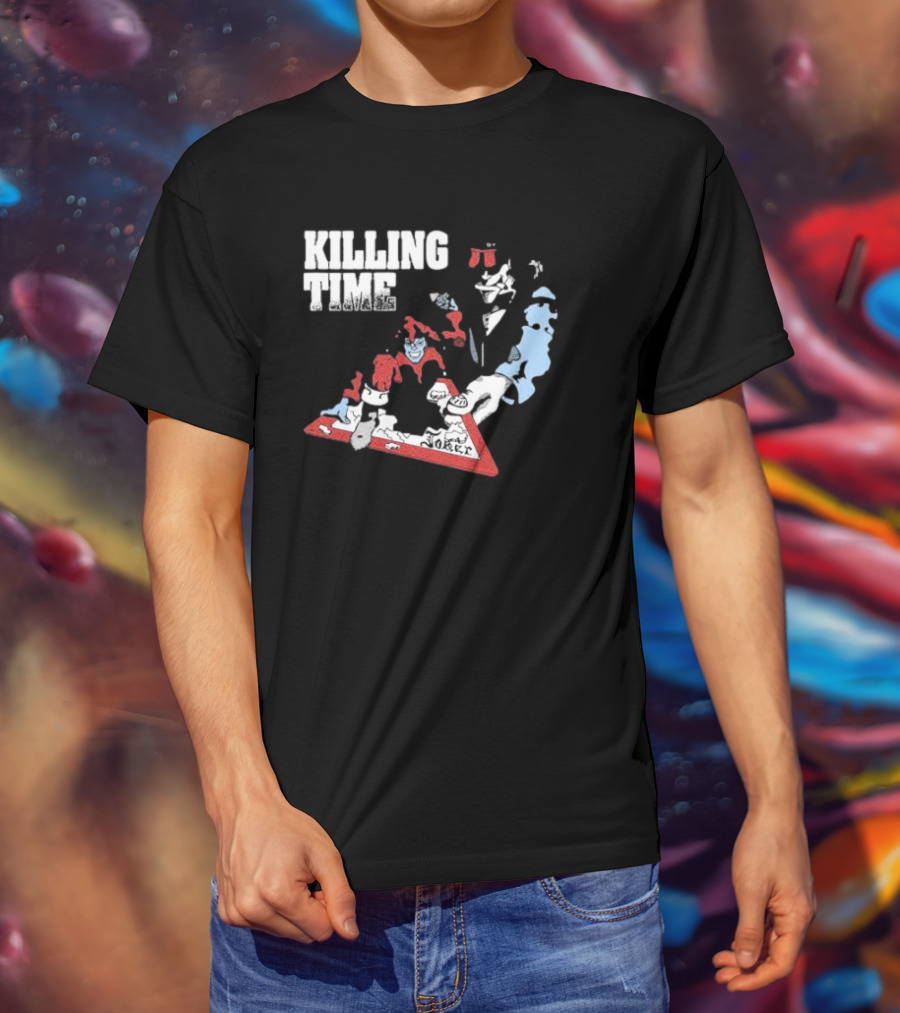 Killing Time Dealer Joker Playing Cards Motif T-Shirt