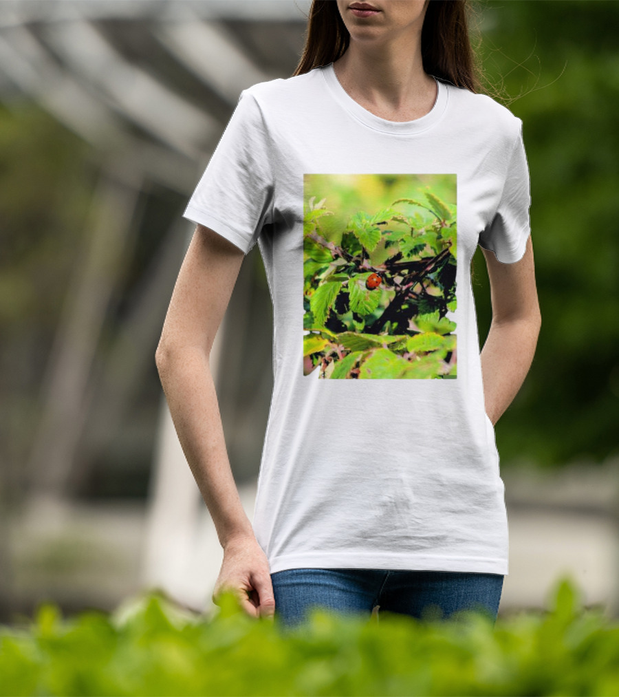 Spot In Nature With Ladybug On Leaf T-Shirt
