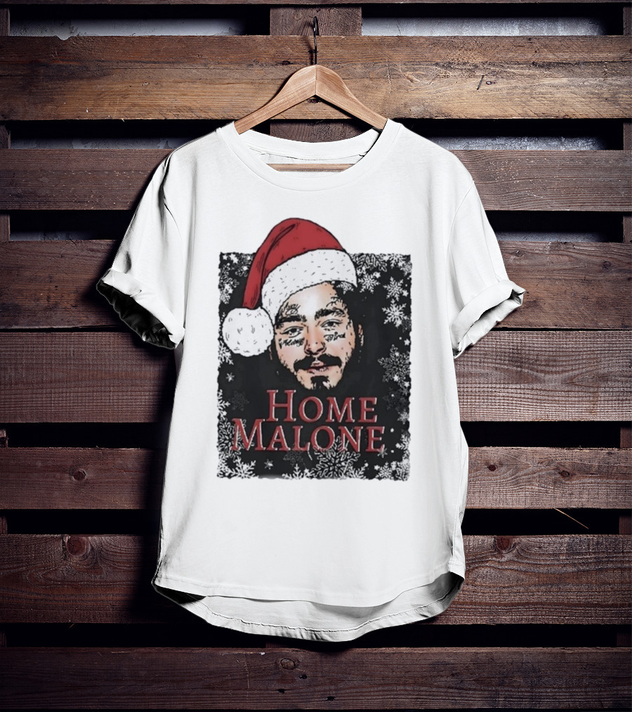 Home Malone Swea Funny Christmas Sweathirt Home Alone Sweathirt Ghost Malone Post Malone Dallas Cowboys Snowflakes Santa Hat T-Shirt
