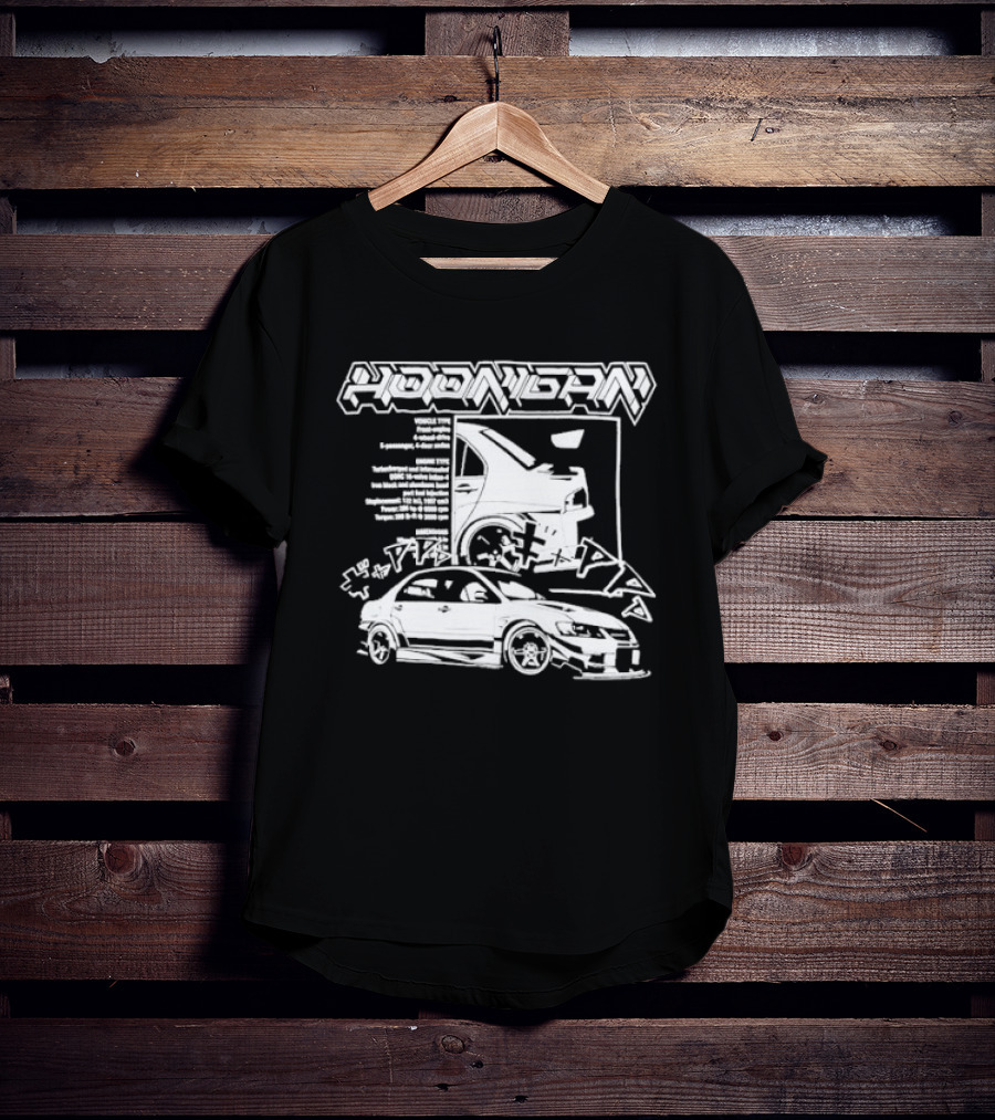 Hoonigan Racing Team 9nine9 Turbocharged Performance Car Graphic Japan Styling T-Shirt