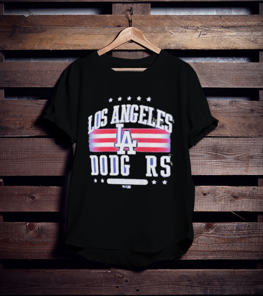 Los Angeles Dodgers Americana LA Stripes Stars T-Shirt