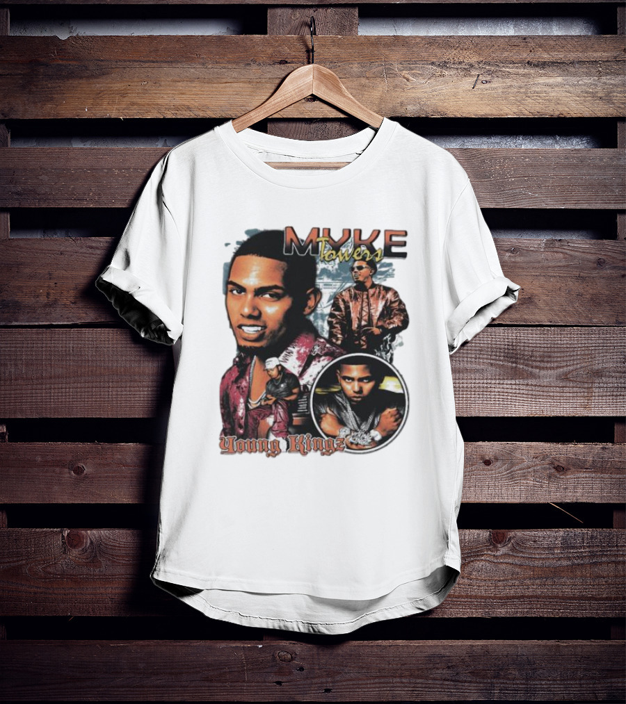 Myke Towers Young Kingz Bold Urban Style Portraits T-Shirt