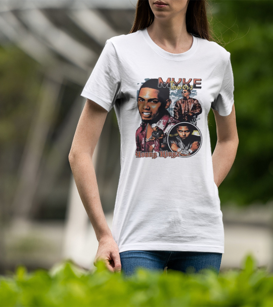 Myke Towers Young Kingz Bold Urban Style Portraits T-Shirt