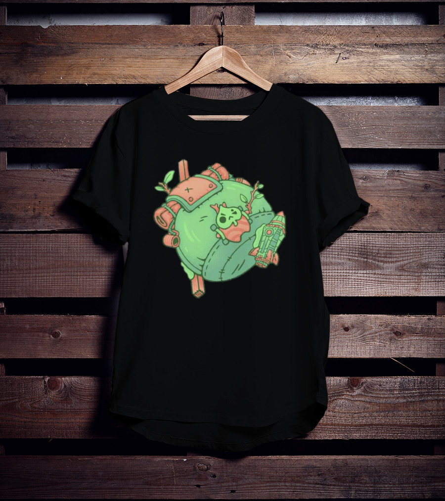 Backpack Friend Bag Camping Adventure With Alien And Rocket Details T-Shirt