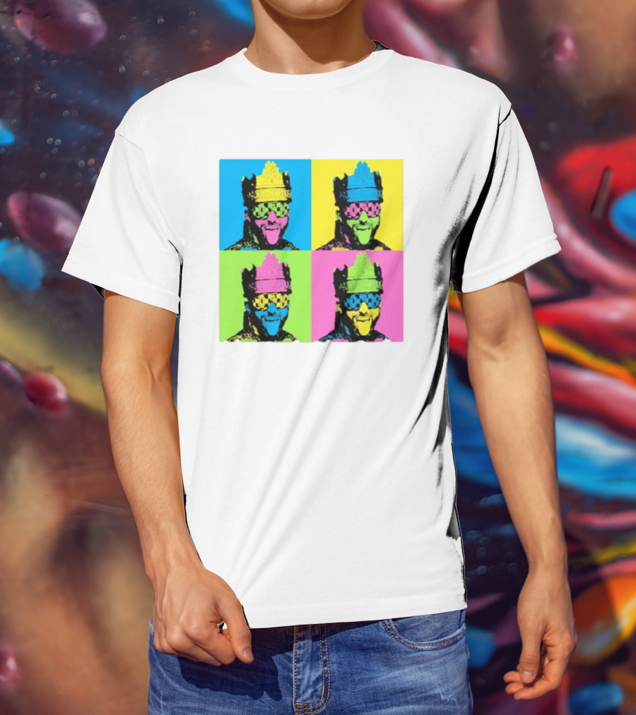 Deathmatch King Pop Art Style Color Blocks T-Shirt