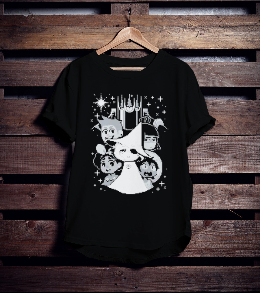 In Stars And Time Characters Pixel Art Cosmic Adventure T-Shirt