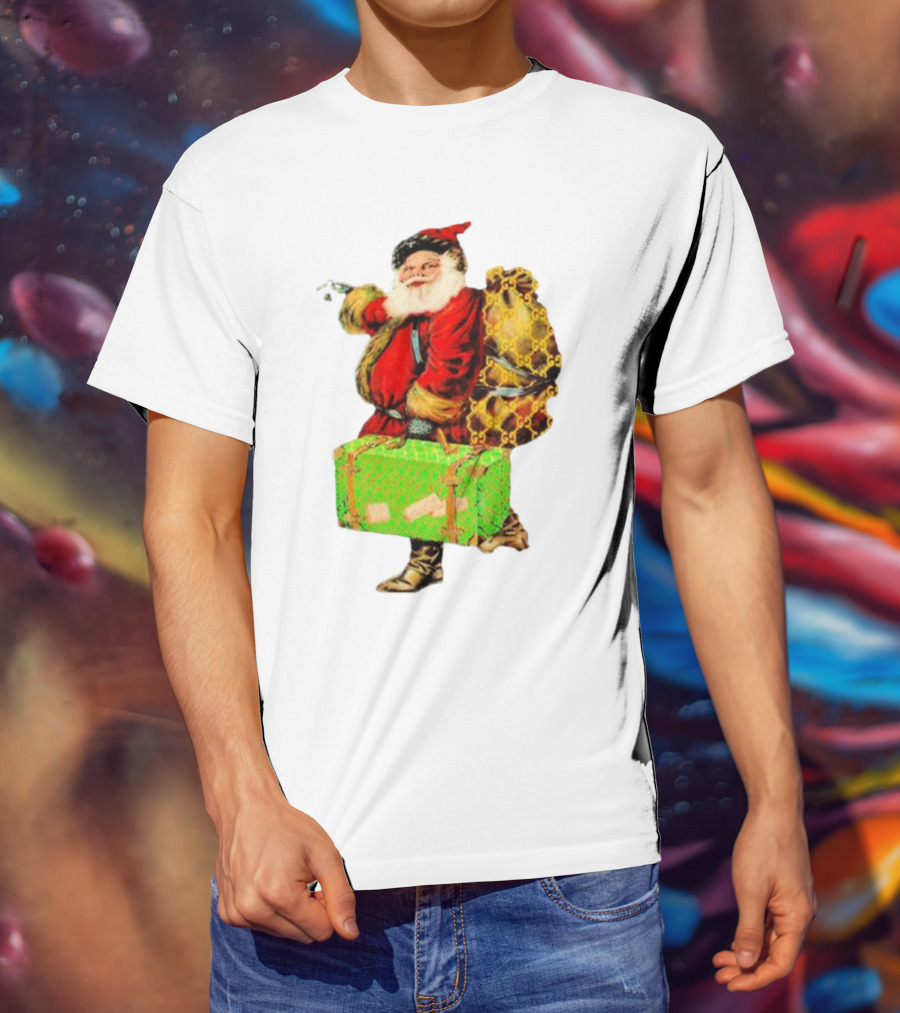 Market Designer Santa Vintage Luggage T-Shirt