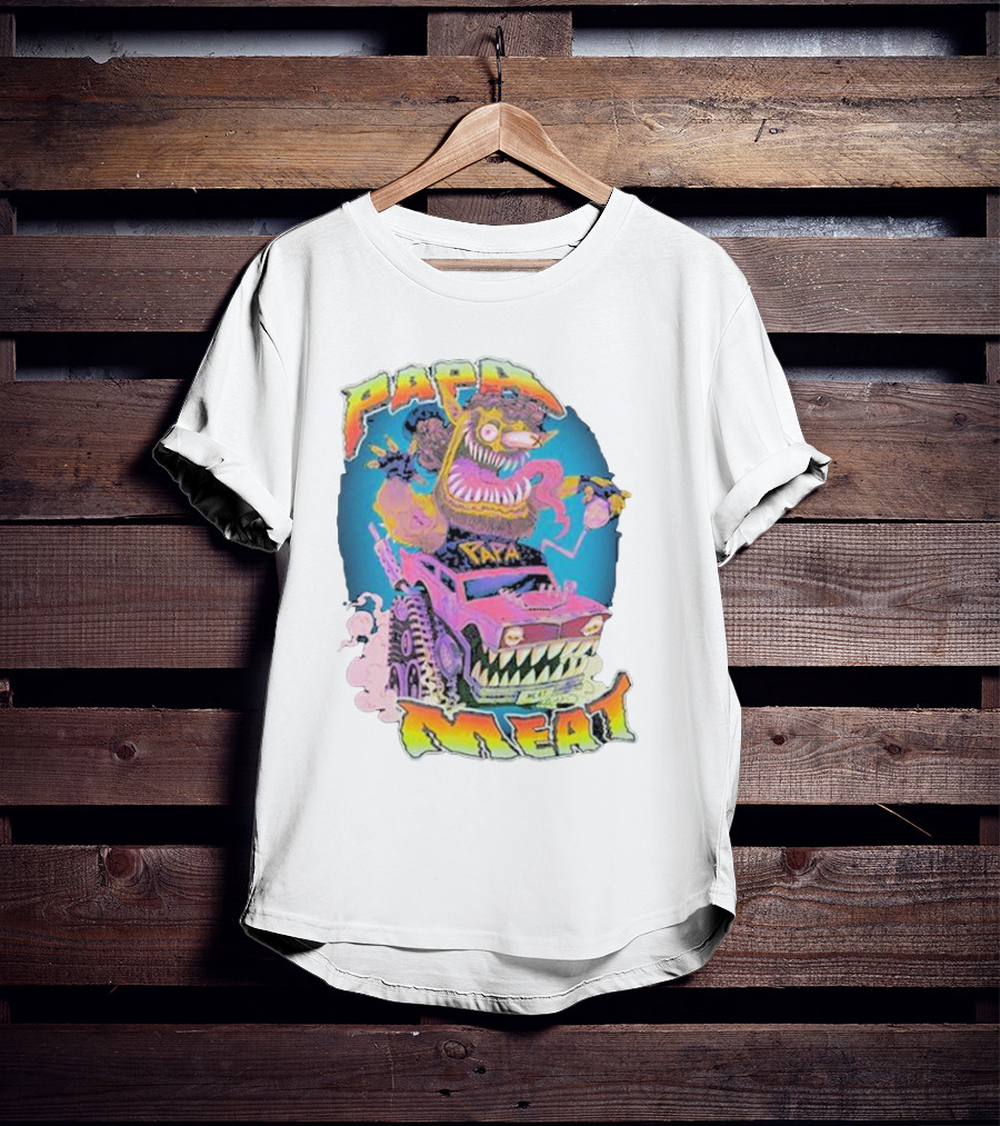 Papa Meat Crazy Monster Truck Adventure T-Shirt