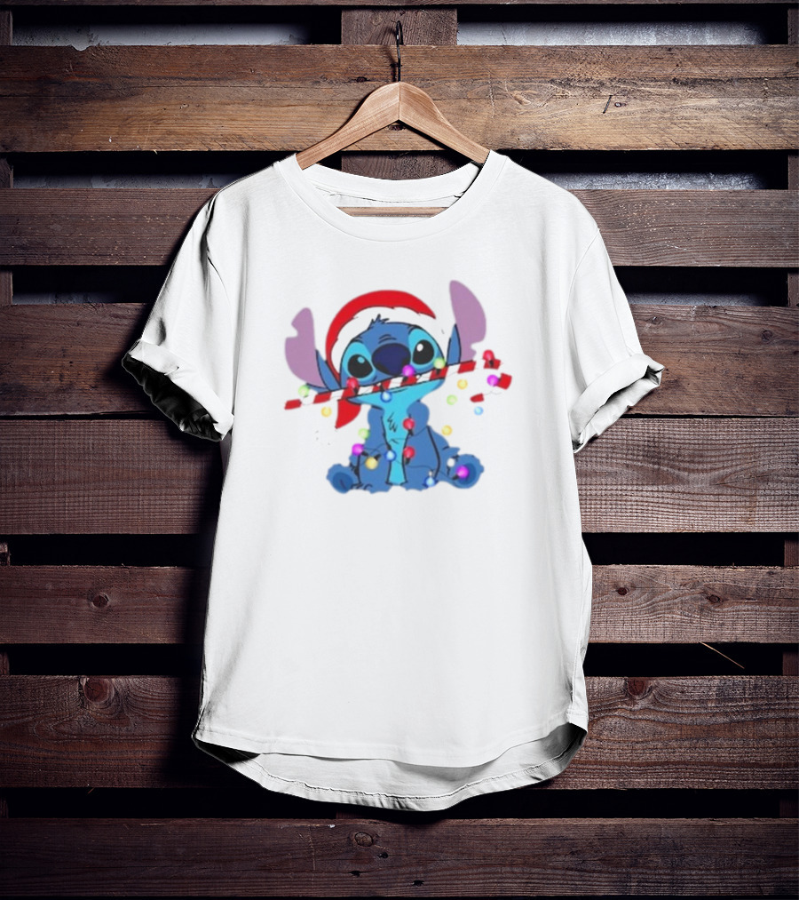 Disney Lilo And Stitch Christmas Jumper Mens Womens Kids Xmas Angel T-Shirt