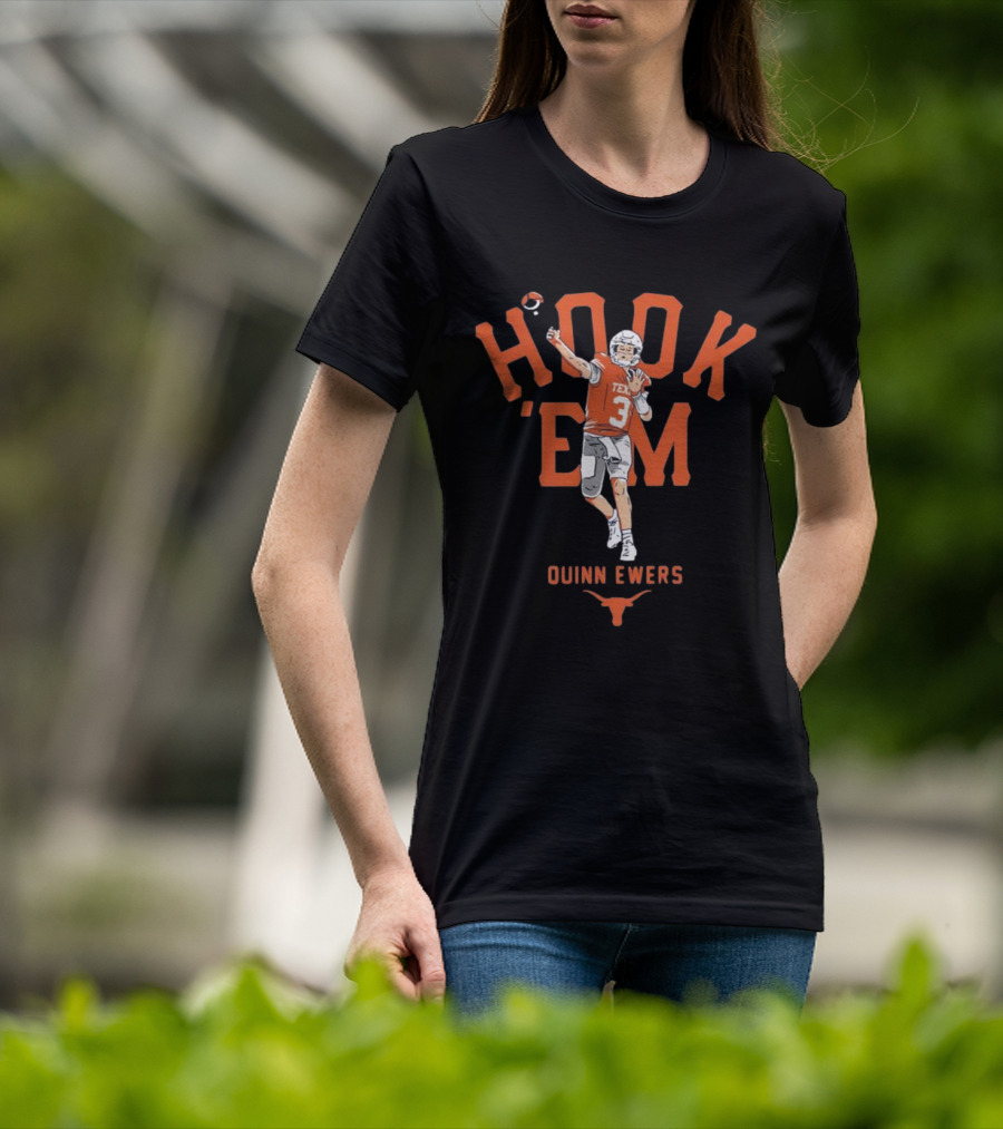 Texas Hook 'Em Football Quinn Ewers T-Shirt
